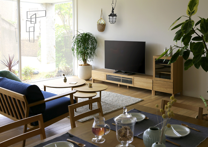 レッチェ 200TVボード OAK (W200×D44×H35cm)税込￥140,000 | 高野木工