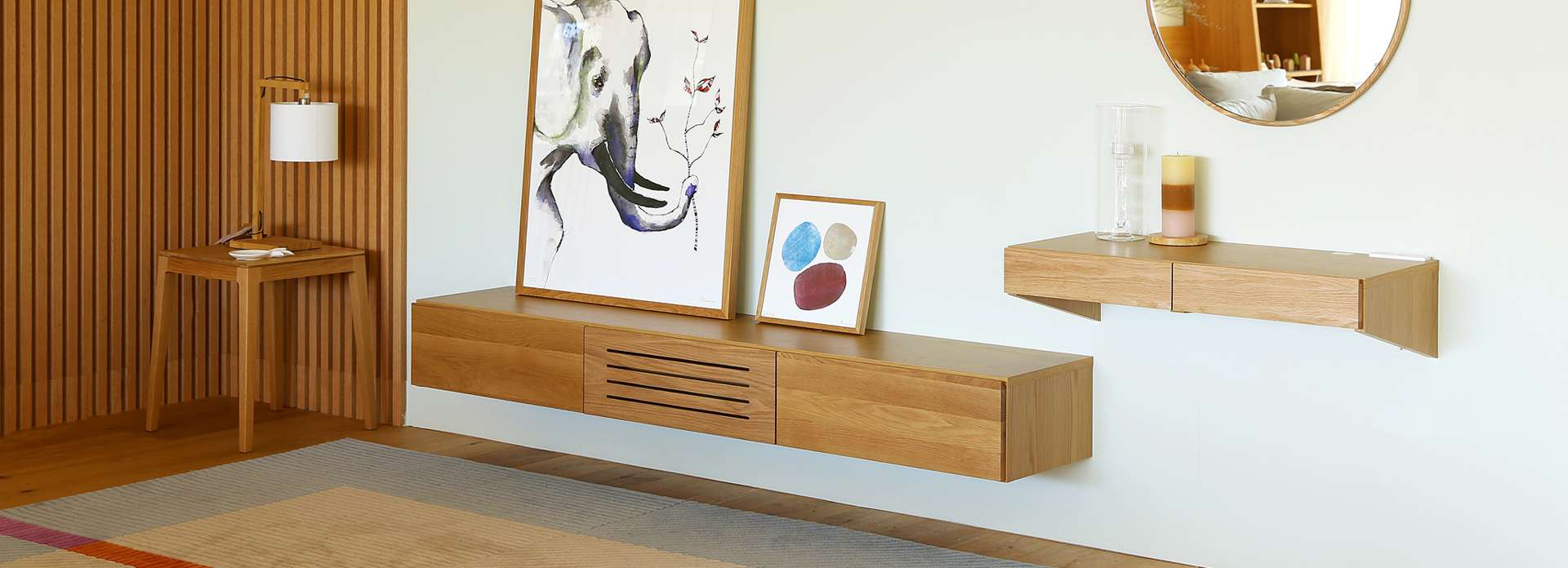 ウィトー TVボード 引き出しタイプ OAK(W120~240×D37×H22cm)税込