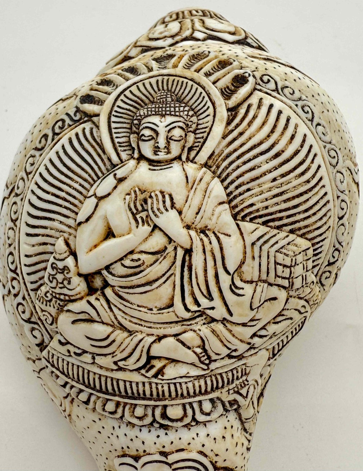 密教法具 法螺貝（シャンカ）・ナーガールジュナ（龍樹)