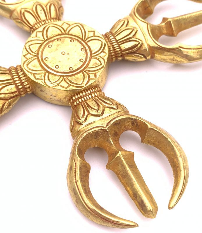 ◇チベット密教法具 法螺貝（シャンカ）羯磨（カツマ)-2 チベット密教