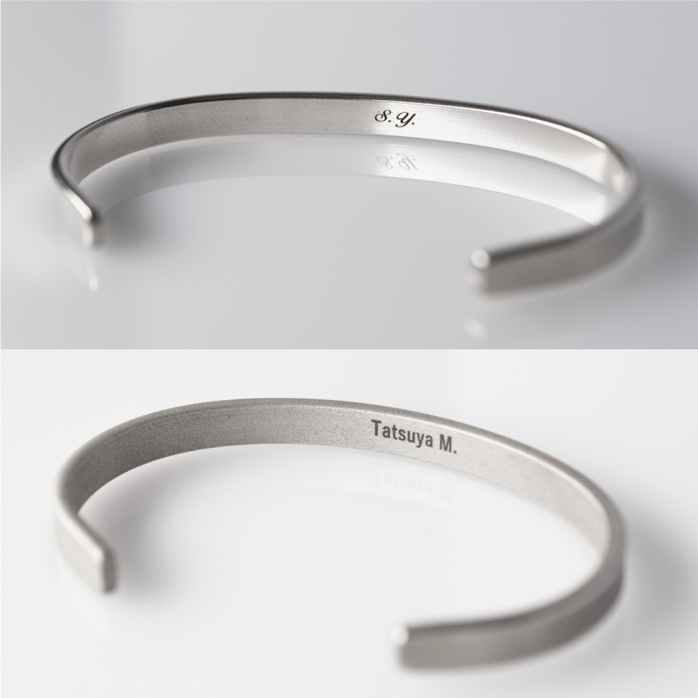 銀製 SILVER 950 刻印有 植物紋様 シルバーバングル ブレスレット純銀