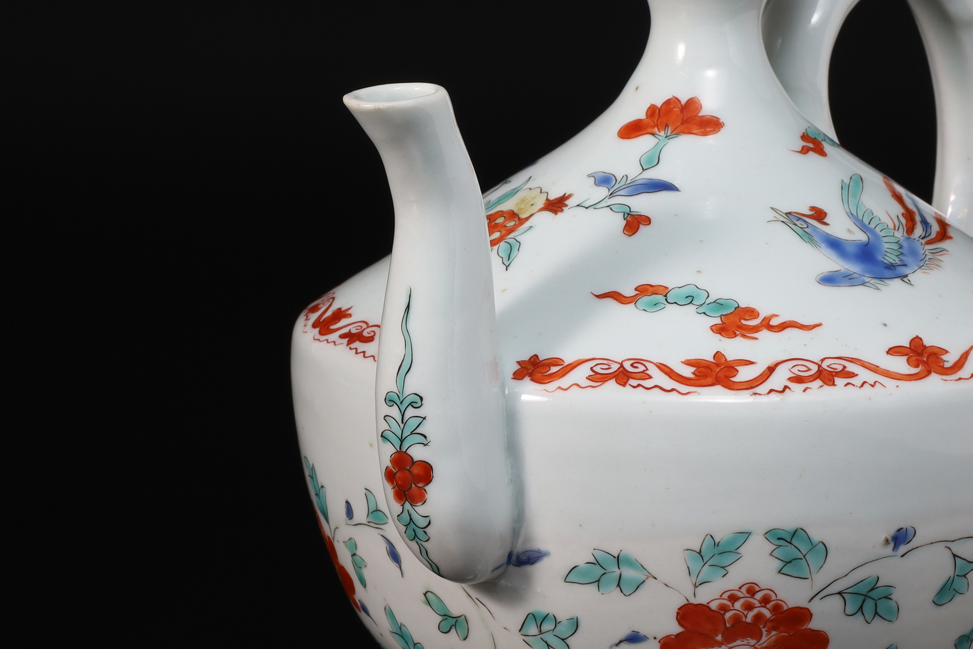 柿右衛門色絵鳳凰唐草文水注（江戸時代） - 天平堂（TENPYODO）