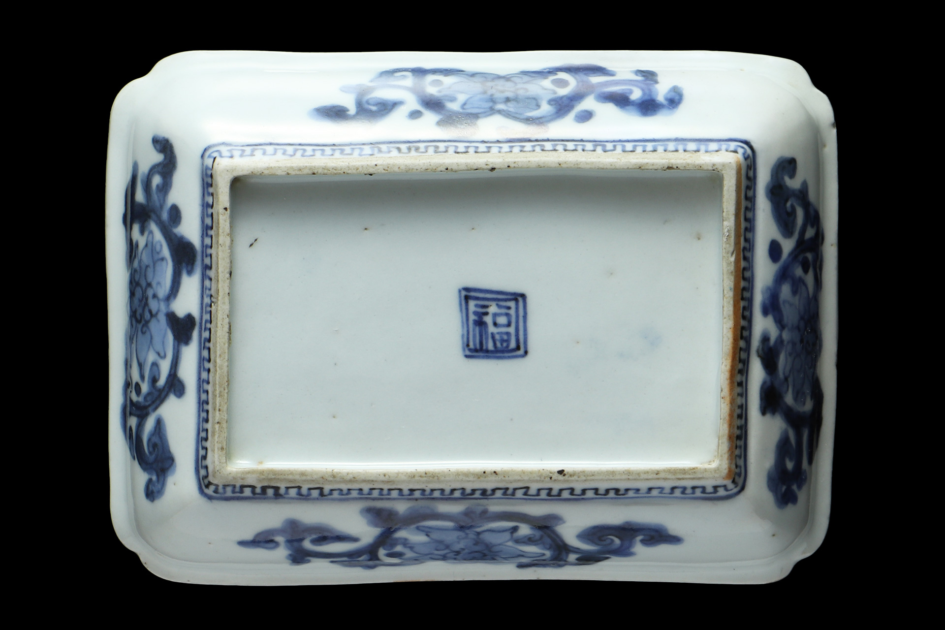 古い伊万里赤絵九谷焼香炉/江戸唐子狛犬薩摩十字角福小槌三足耳付/瓔珞