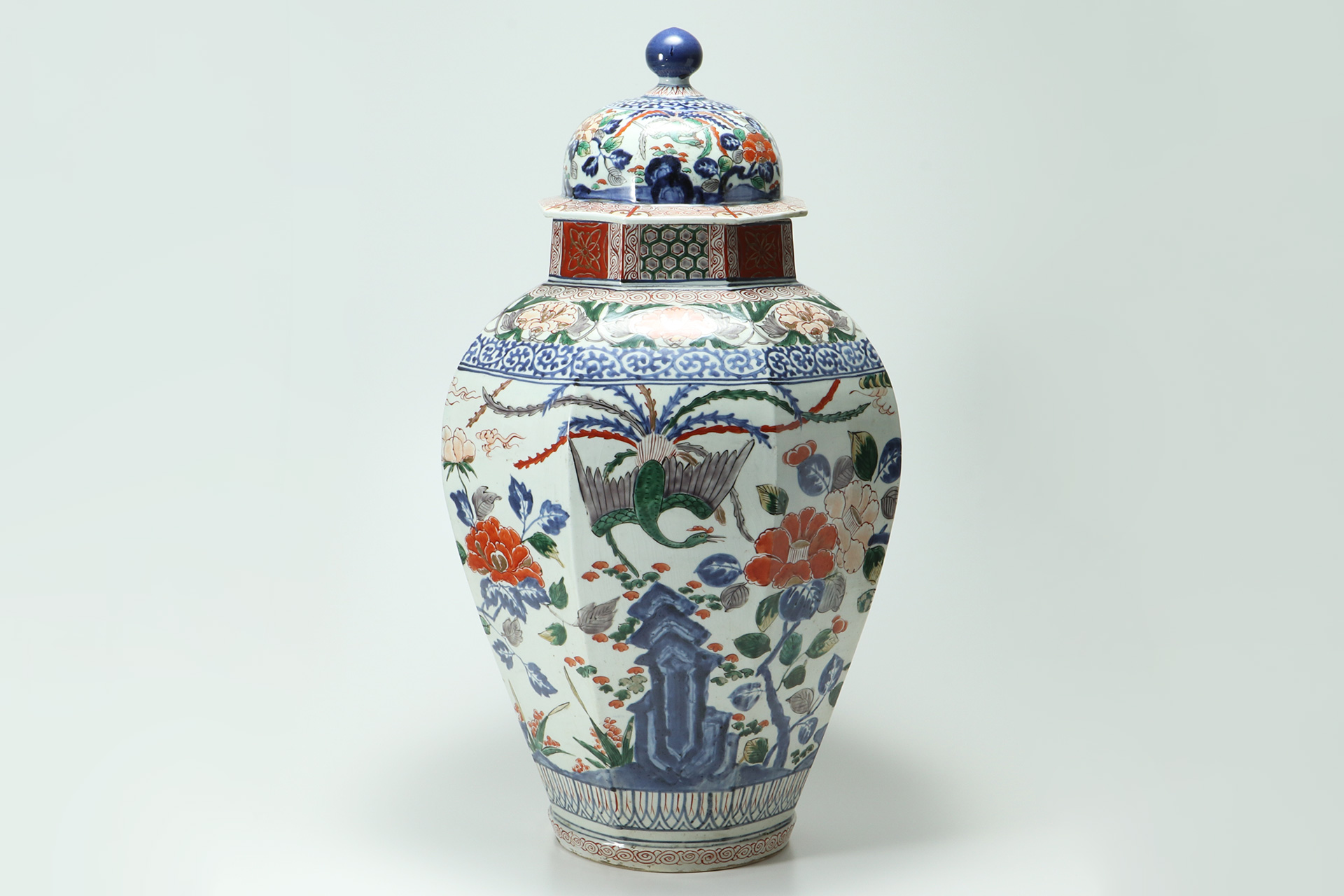 古い九谷焼花鳥風月徳利/所有印銘箱入和紙/伊万里有田唐津備前幕末