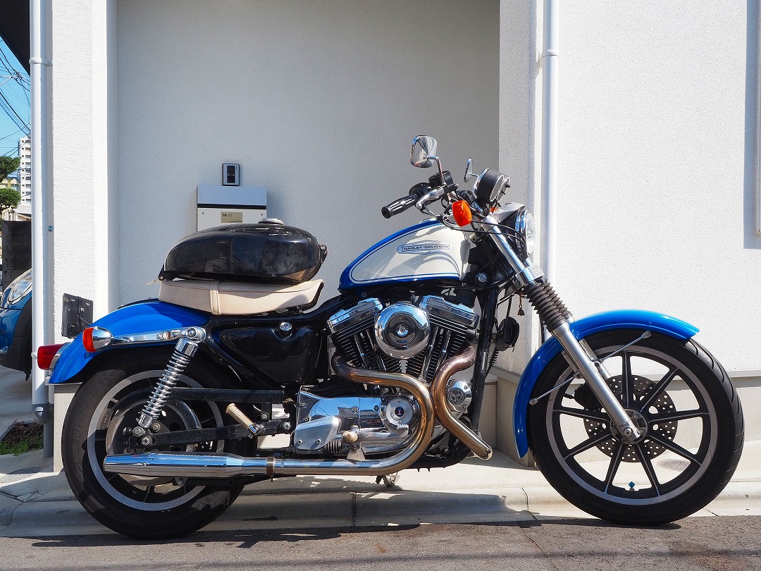 エボのスポーツスター（97年式XL1200C）にアイアンの亀の子タンクを