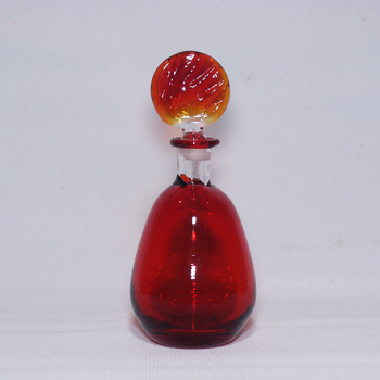 アンティーク 工芸ガラス 倉敷ガラス 小谷真三 銀巻花瓶 C 6718