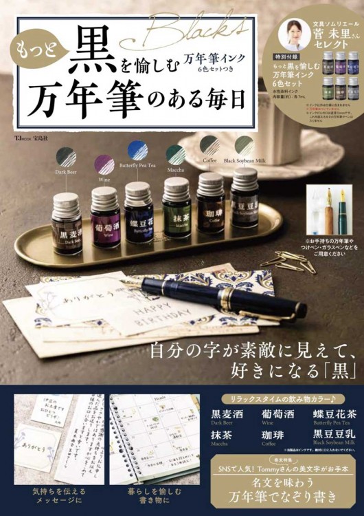 もっと黒を愉しむ万年筆インク6色セットつき 万年筆のある毎日│宝島社