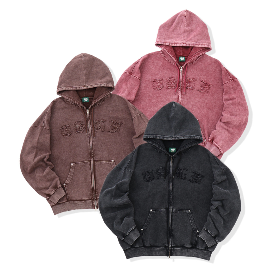 That's life ザッツライフ ダブルジップパーカー L HEAVY WEIGHT 12.7