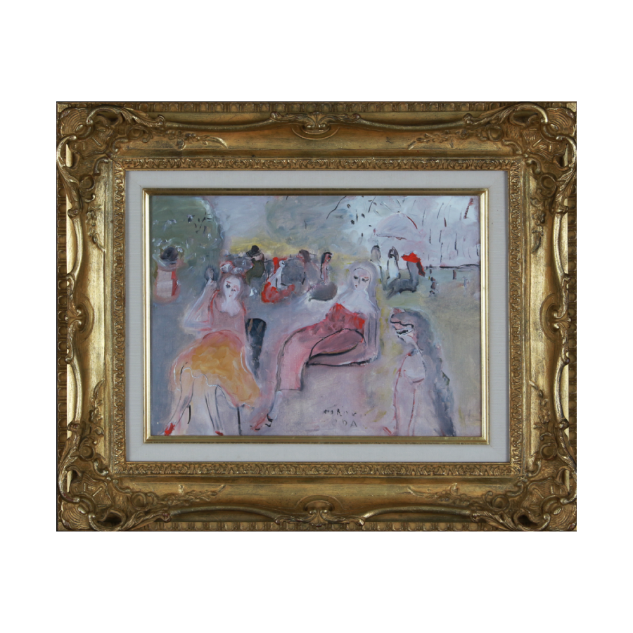 絵画 織田廣喜 中古 サイン有 額入 ヴィンテージアート 20.09.17-4