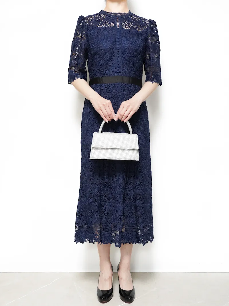 CELFORD（セルフォード） レースドレス（ネイビー/サイズ38