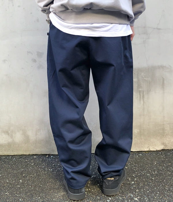 DESCENDANT/DC-6 TWILL TROUSERS (NAVY)