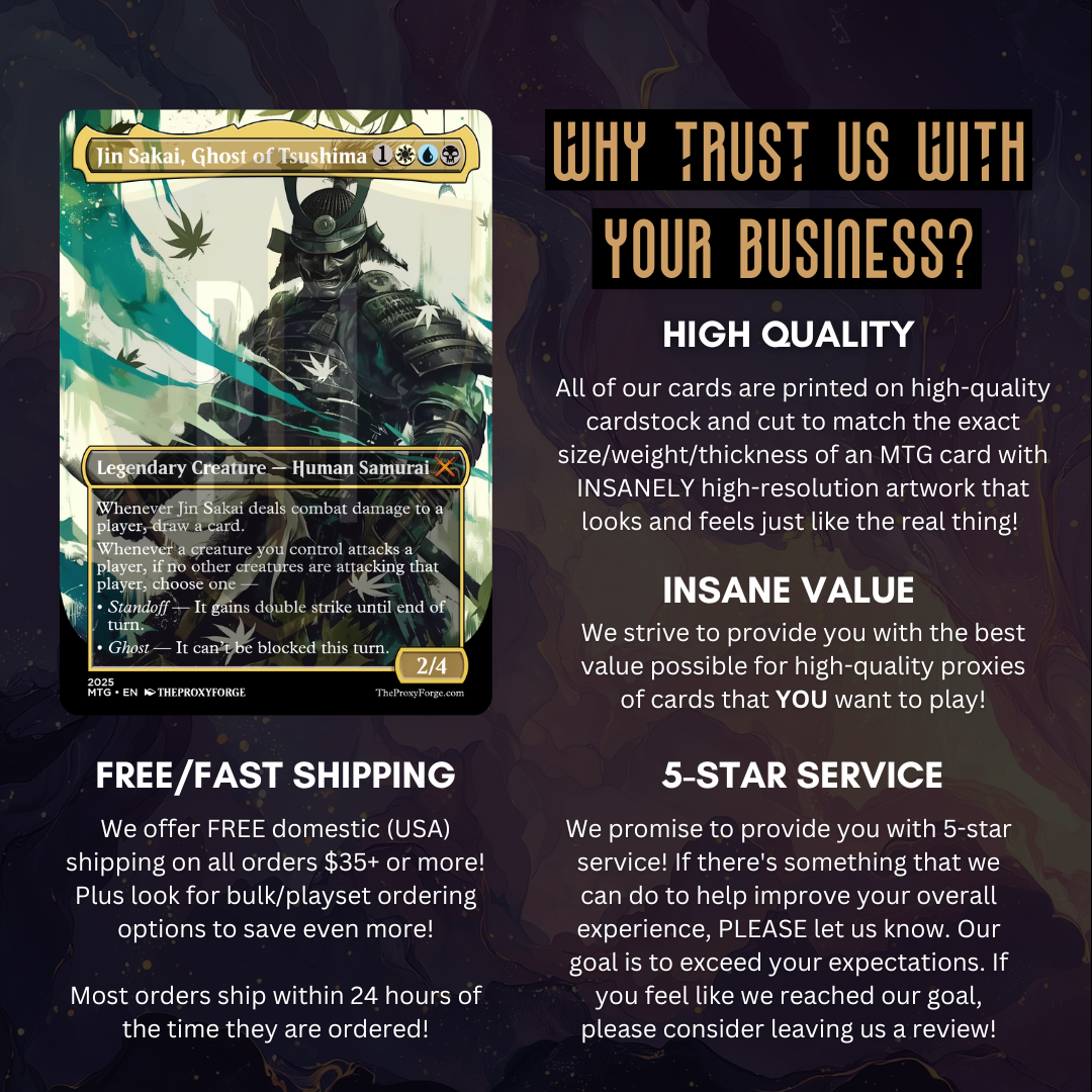 MTG Proxy Playstation Ghost of Tsushima Secret Lair - The Proxy