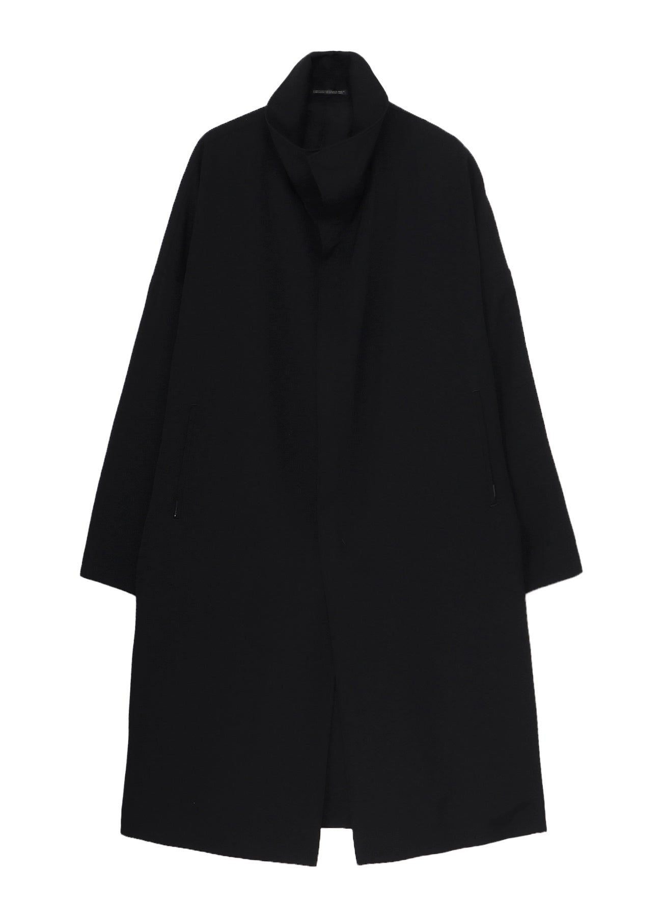 WOOL GABARDINE STRAIGHT CUTTING STAND COLLAR COAT – THE SHOP YOHJI
