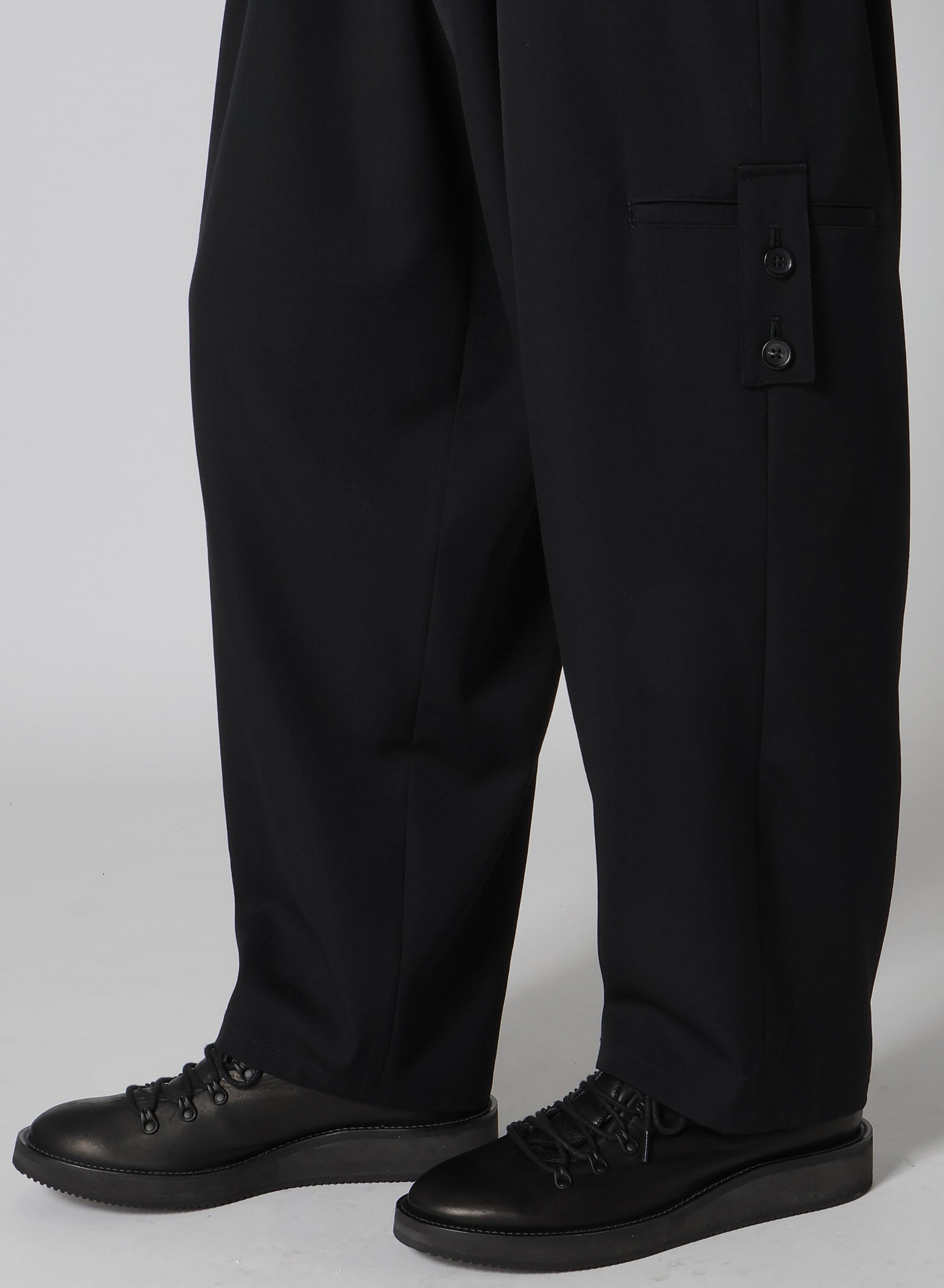 WOOL GABARDINE TUCK TAB PANTS – THE SHOP YOHJI YAMAMOTO