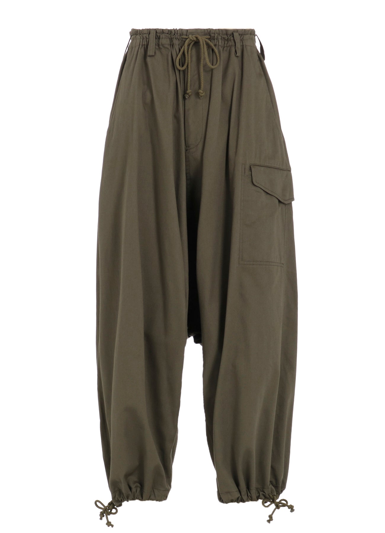 COTTON TWILL WIDE SAROUEL PANTS – THE SHOP YOHJI YAMAMOTO