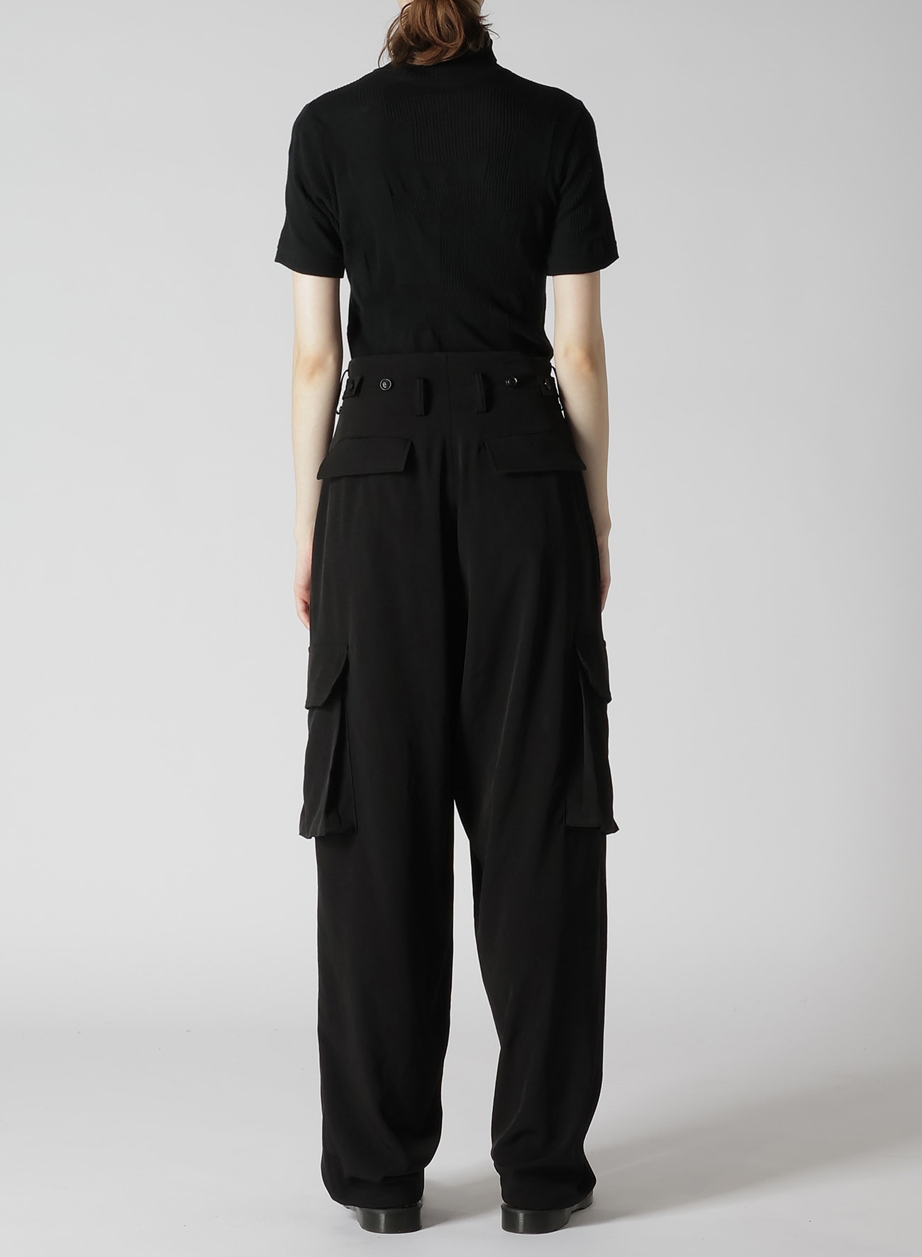 CREPE de CHINE CARGO PANTS(XS Black): Vintage 1.1｜THE SHOP YOHJI