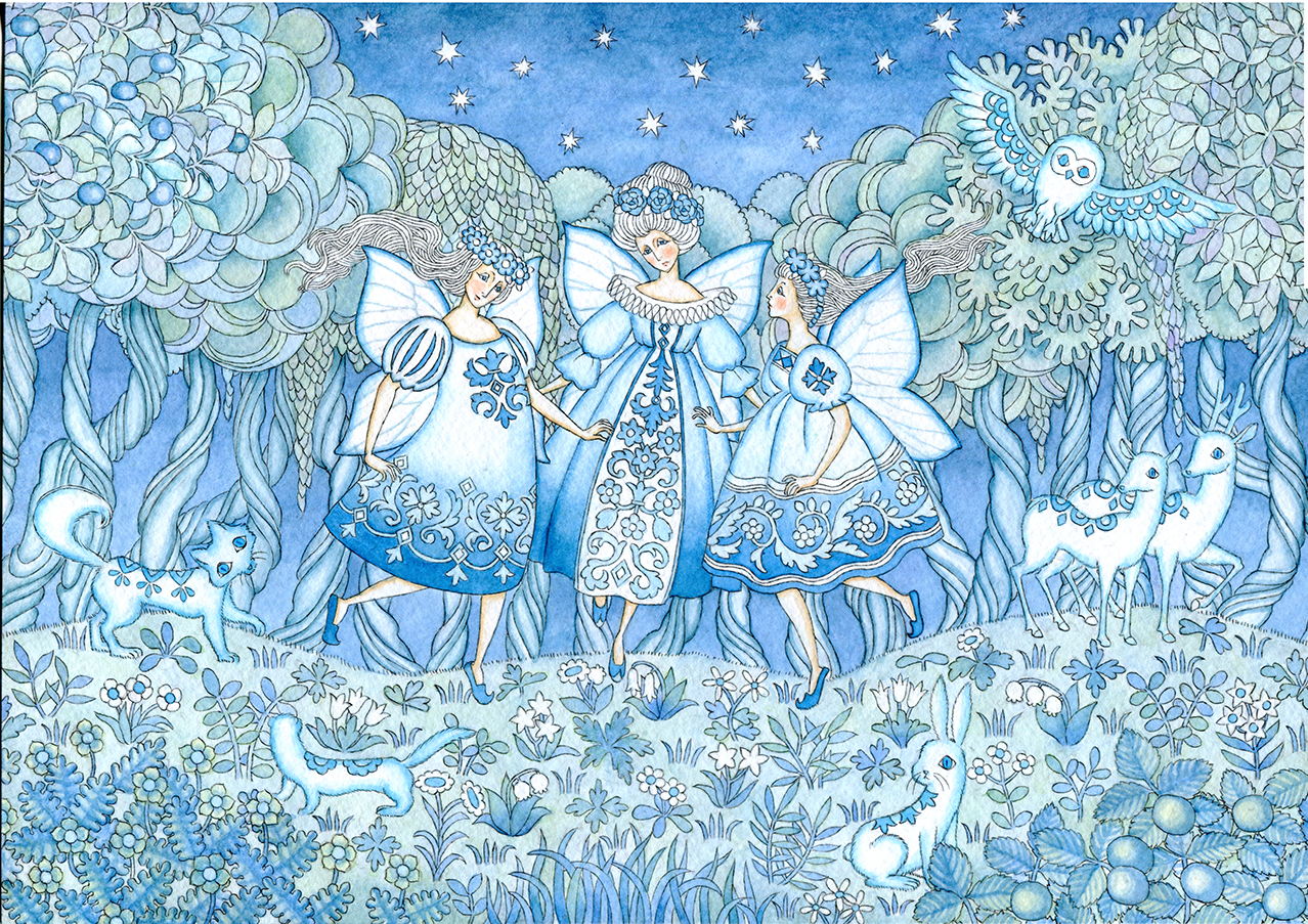 妖精のダンス | ホリマキ ｜インテリア絵画 アートの専門通販