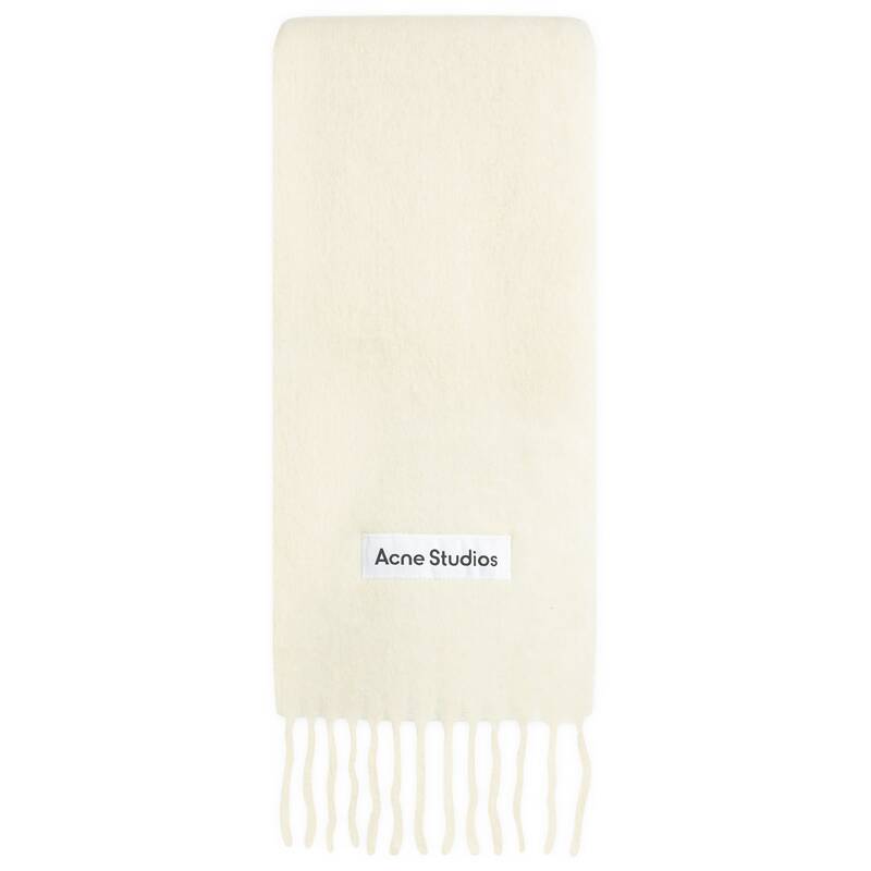 Acne Studios ホワイト マフラー 200x70cm Acne Studios ホワイト