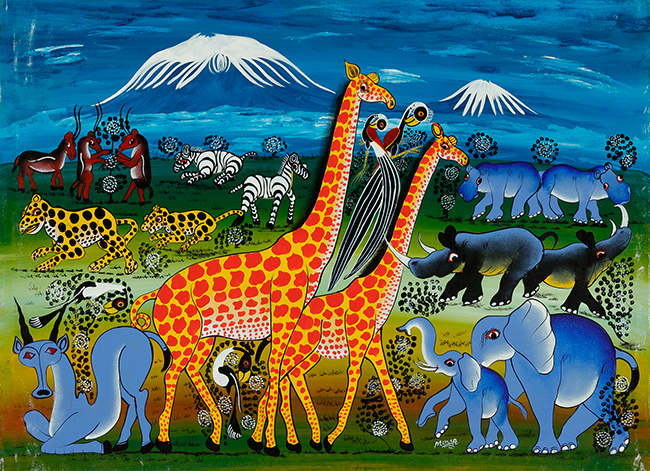 u*8様 Tingatinga ティンガティンガ 絵 20*28cm (F3号 u*8様