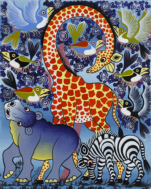 u*8様 Tingatinga ティンガティンガ 絵 20*28cm (F3号 u*8様