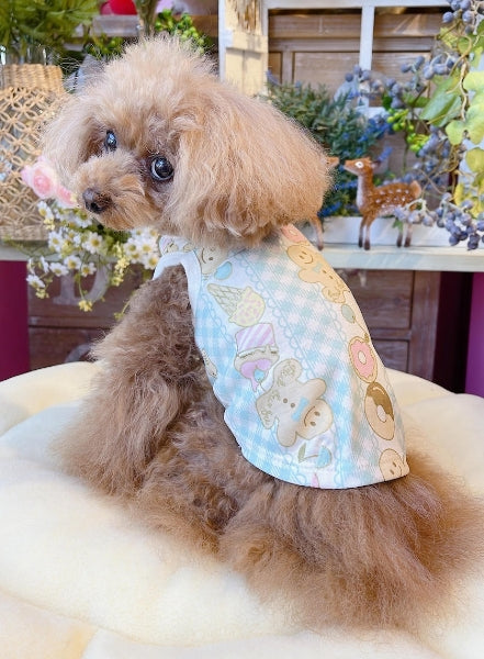 ブルブブ BUL BU-BU COOL Gingham & Sweets T/K【小型犬 犬服 ウエア