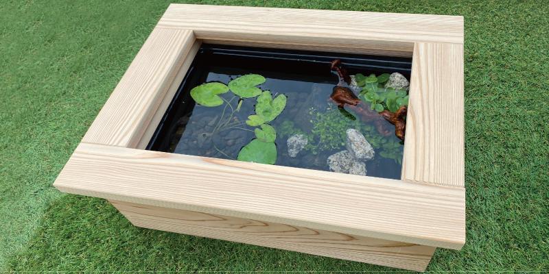 京の高級木枠（小）とAZ-BOX Sのセット | 杜若園芸WEBショップ｜水草の