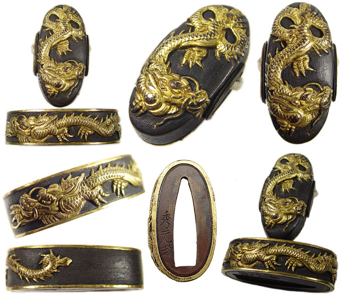 刀 縁頭 頭 龍 アンティーク 骨董 刀 縁頭 頭 龍 アンティーク 骨董