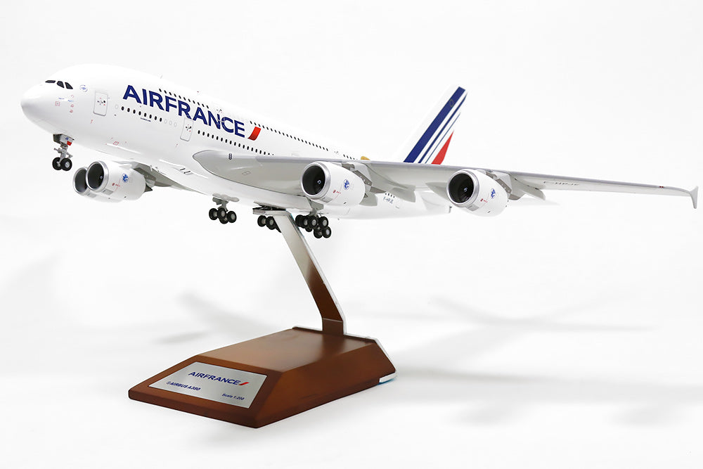 中古品 飛行機模型 エールフランス エアバス A380 スタンド付き※箱汚れ