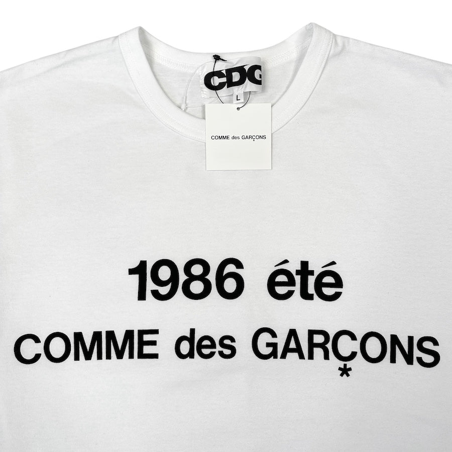 NEW) COMME DES GARÇONS 1986 T-SHIRT - WHITE – Top Floor Gallery