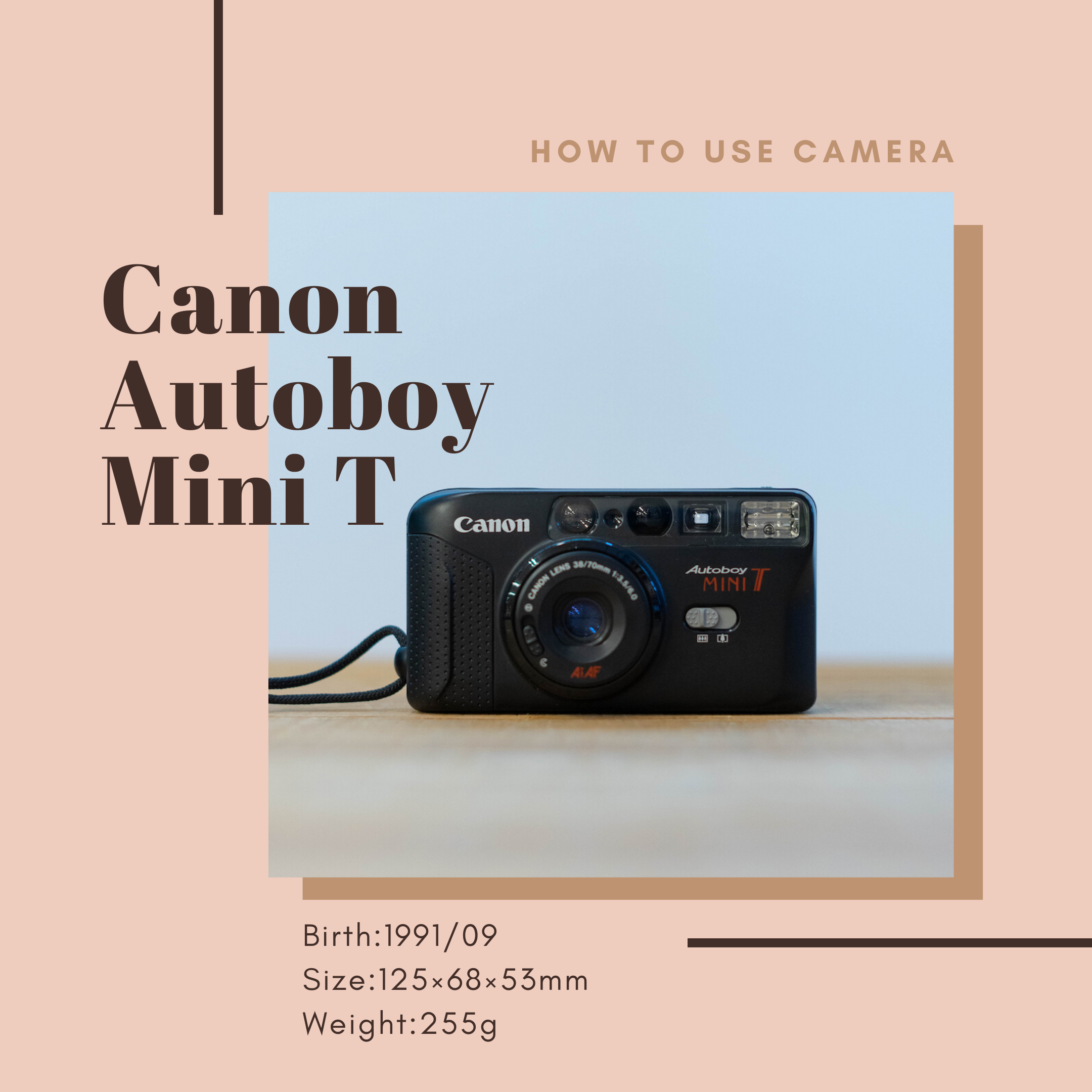 ⌘完動品！ 作例あり、電池付き！ Canon Autoboy MINI T⌘ ⌘完動品
