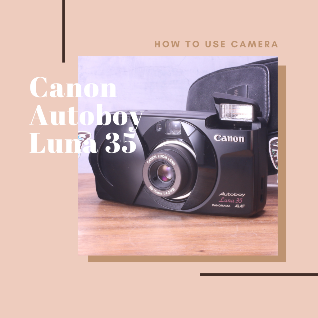 フィルムカメラ Canon Autoboy Luna 黒 Black 電池付き キャノン Canon