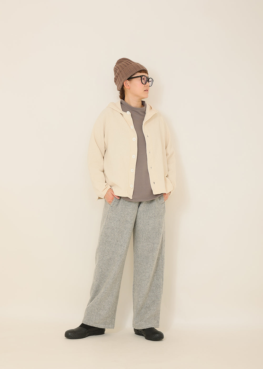 ウールビーバー ストレート パンツ│to touch