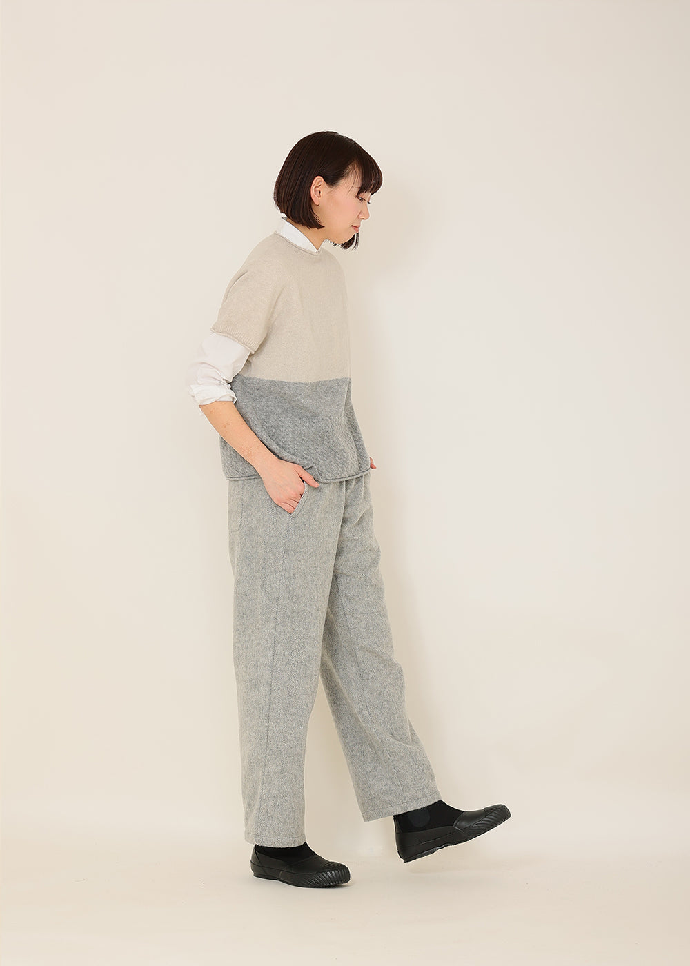 ウールビーバー ストレート パンツ│to touch