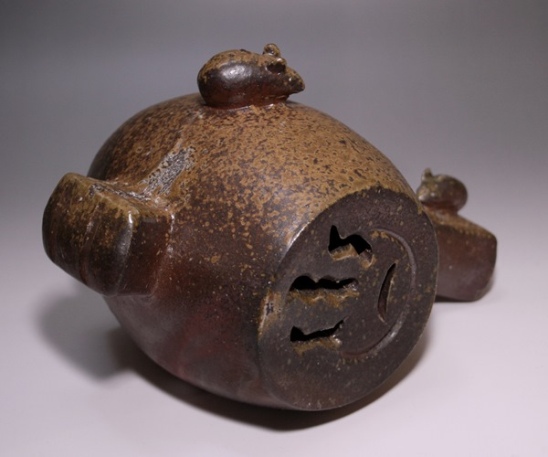 備前焼 浦上善次 干支 へび 蛇 巳 置物 Yahoo!オークション -「巳 置物