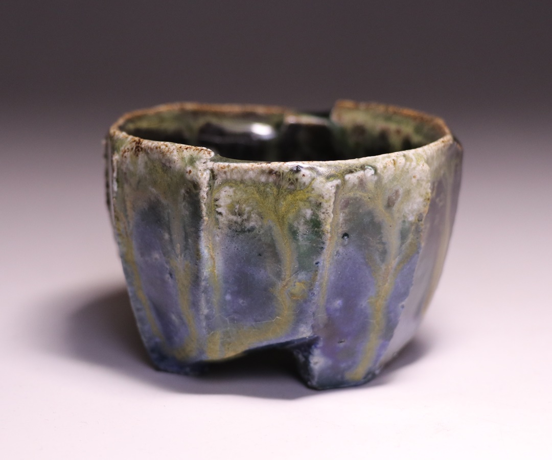 馬場隆志 作 「備前窯変蒼ぐい呑」 ～備前焼専門卸小売店 川口陶楽苑～