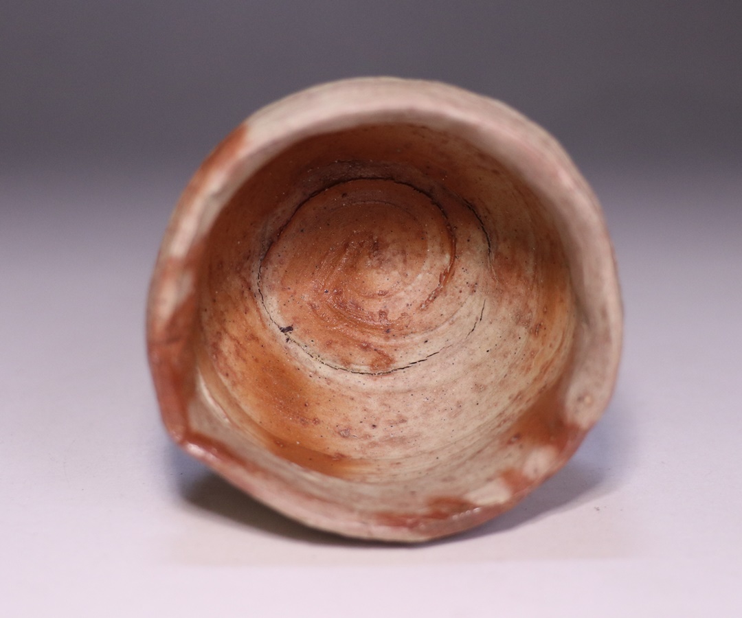 備前焼 有名作家 原田拾六作 緋襷湯呑み 備前焼 有名作家 原田拾六作