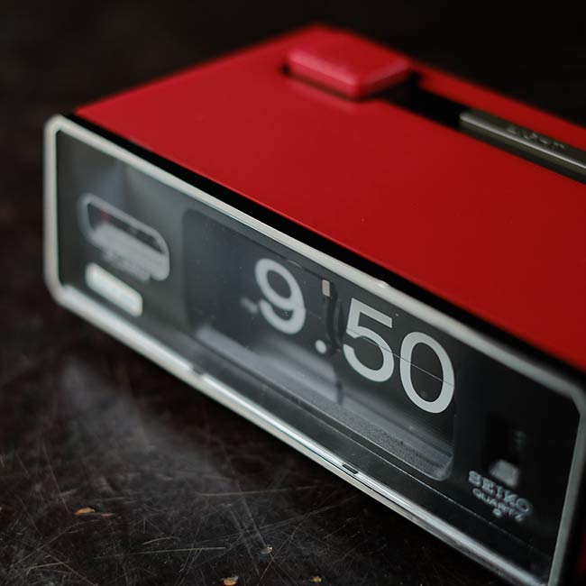 〇Nc左1067 昭和レトロ SEIKO パタパタ時計 DP665 レッド Yahoo