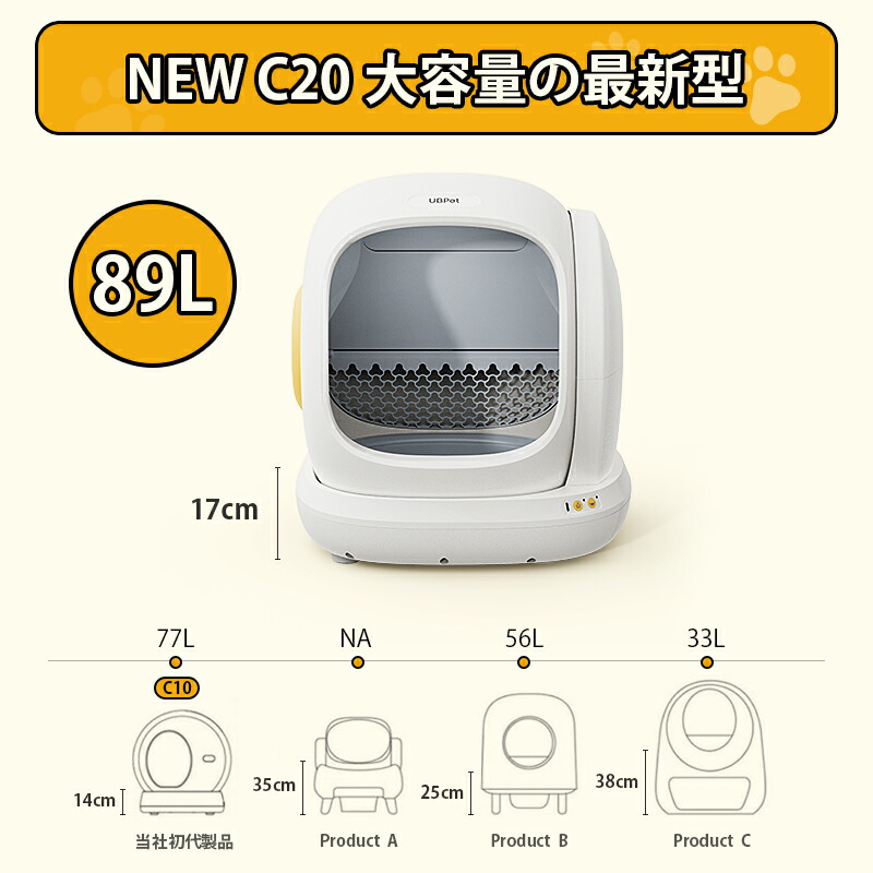 UBPET C20 自動猫トイレ ホワイト