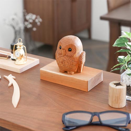 楽天市場】一位一刀彫 鈴木彫刻 ふくろう 伝統工芸品 木製 オブジェ