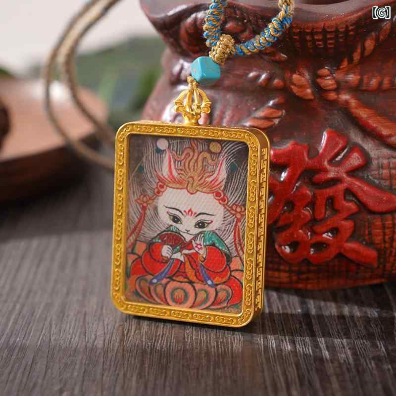 楽天市場】ネックレス 男女兼用 チベット族 民族風 お守り タンカ