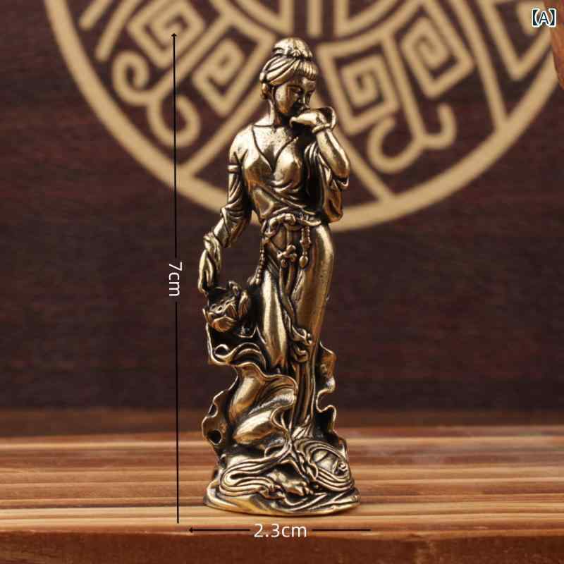 楽天市場】銅製置物 真鍮製 中国風 古代四大美人 卓上 デスク オブジェ