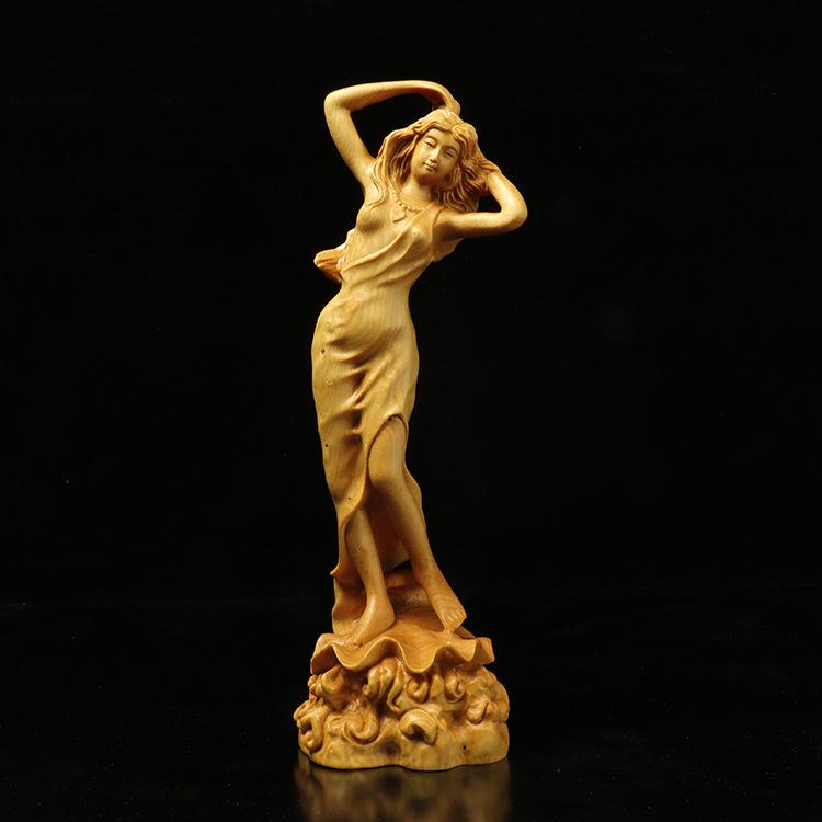 少女像 座像 中国美術 美人像 木彫り 美少女 置物