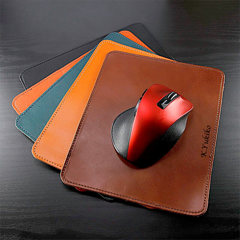 楽天市場】栃木レザー マウスパッド 名入れ 名前入り ギフト 革 本革