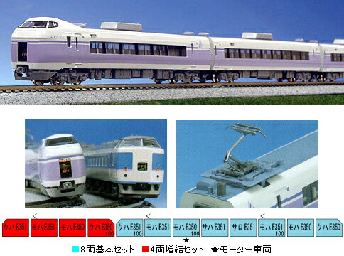 KATO 10-358 E351系 スーパーあずさ 基本セット Nｹﾞｰｼﾞ KATO 10-1342