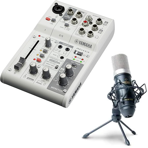 YAMAHA AG03MK2 marantz MPM-1000 XLRケーブル YAMAHA AG03MK2 marantz