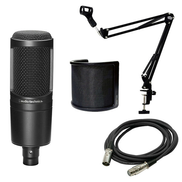 楽天市場】audio-technica コンデンサーマイク AT2020 + ポップガード