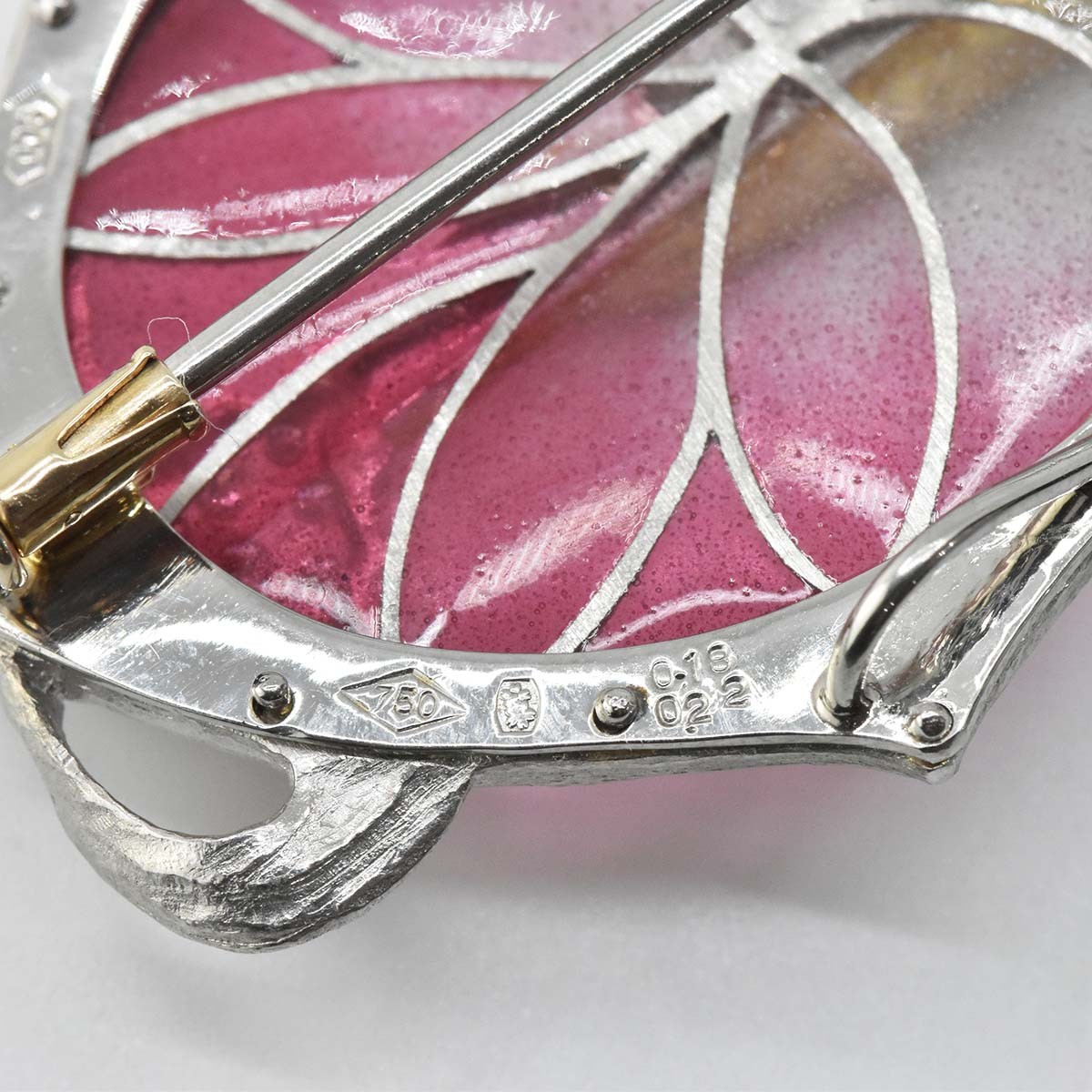 楽天市場】質屋 ブローチ トップ 中嶋 邦夫 K18 750 pt900