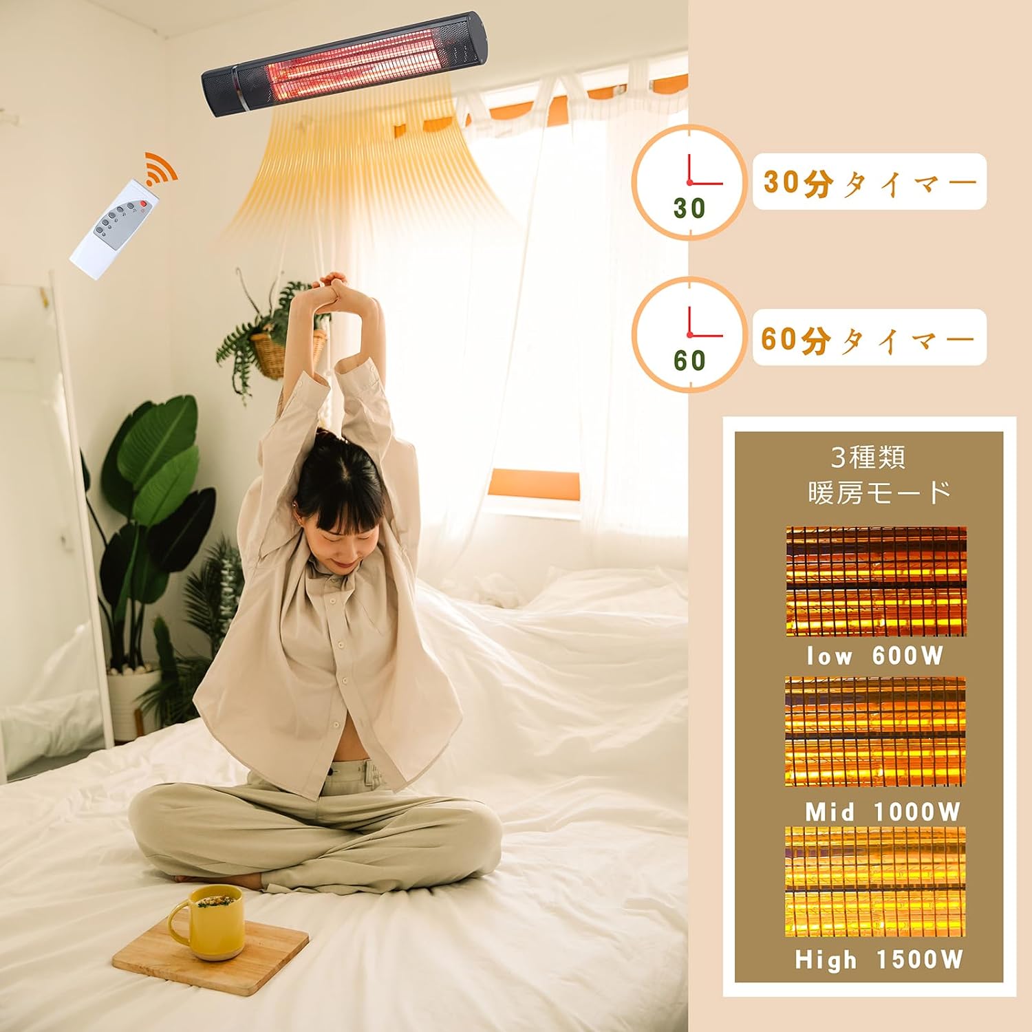 電気ストーブ ハロゲンヒーター 屋外ヒーター パティオヒーター 業務用