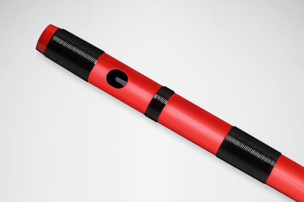 楽天市場】【篠笛】獅子田 竹渓 塗 本重 赤 ビニール巻 赤・黒 【一