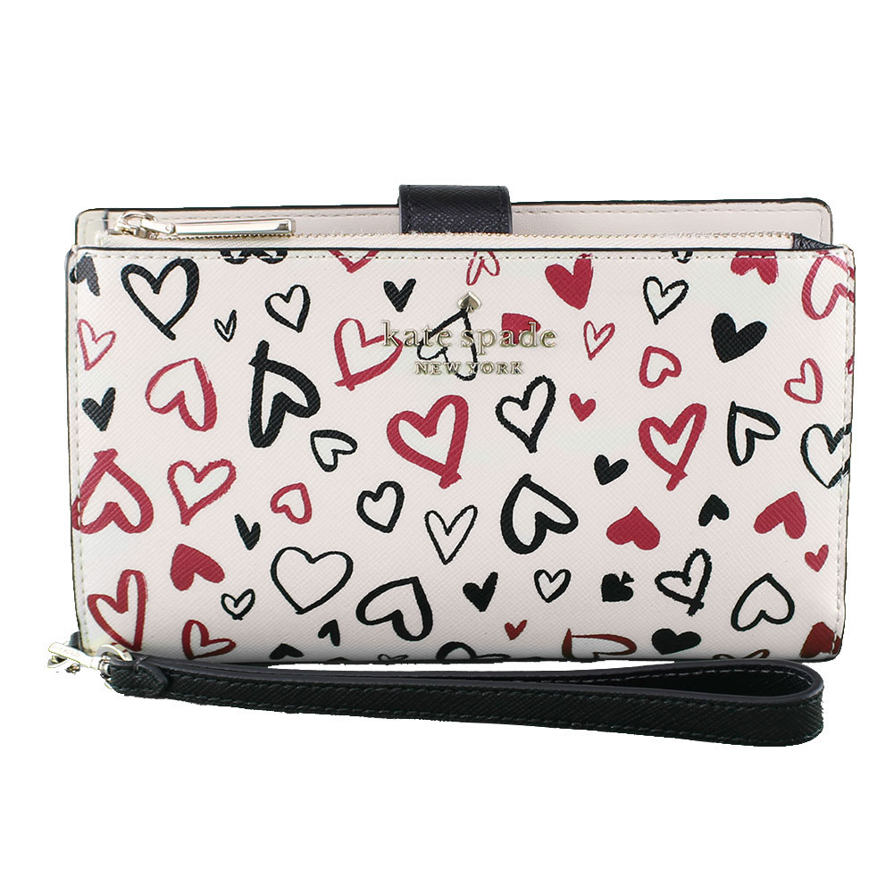 kate spade ケイトスペード ハート 二つ折り 財布 ホワイト kate spade